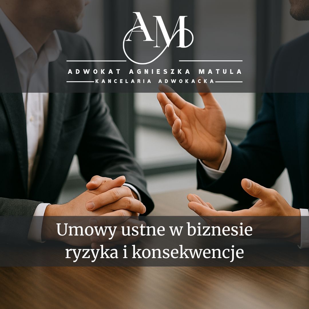 umowy ustne w biznesie prawnik gryfino